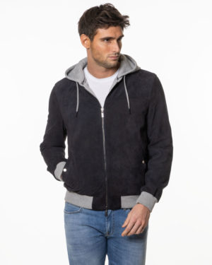 GIMO'S BOMBER PELLE GS105050 BLU-3