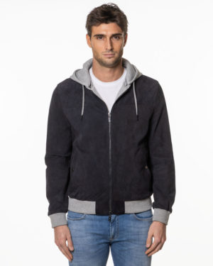GIMO'S BOMBER PELLE GS105050 BLU-1