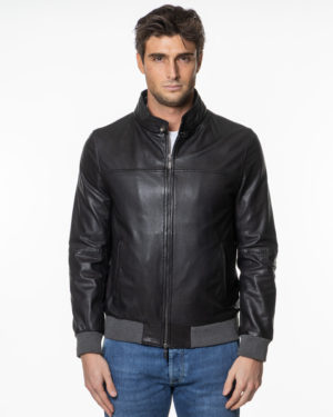 GIMO'S GIUBBINO PELLE GS104067L NER-1