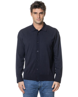 PAOLO PECORA CARDIGAN PPA014F100 BLU-1