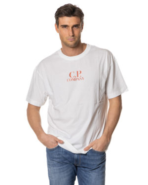 C.P. COMPANY T-SHIRT CPTS141A005100W BIA-3