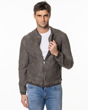 SALVATORE SANTORO BOMBER PELLE SS48572 GRI-3