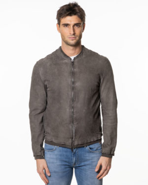 SALVATORE SANTORO BOMBER PELLE SS48572 GRI-1