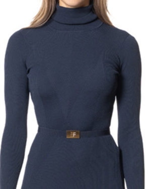 ELISABETTA FRANCHI ABITO CBAM07B56E2 BLU-4