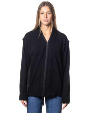 FEDERICO CINA MAXI CARDIGAN FCDCOKCR0501C NER-1