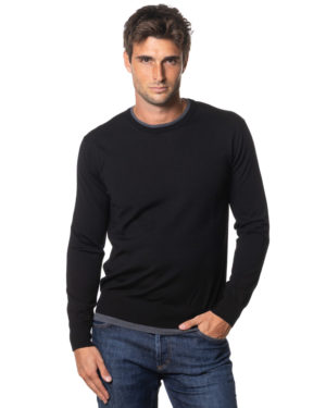 PAOLO PECORA MAGLIA PPA007F001GC NER-3
