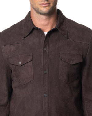 SALVATORE SANTORO CAMICIA PELLE SS49555 TDM-4