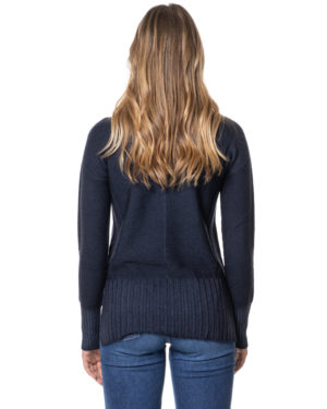 A-ROVESCIO MAXI MAGLIA RVDW60222 BLU-2