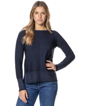 A-ROVESCIO MAXI MAGLIA RVDW60222 BLU-3