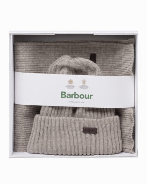 BARBOUR GIFT BOX - CUFFIA E SCIARPA BAMGS0019 GRI-1