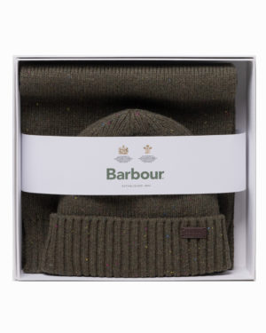 BARBOUR GIFT BOX - CUFFIA E SCIARPA BAMGS0047 OLV-1