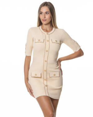 ELISABETTA FRANCHI ABITO CBAM92B46E2 CRE-3