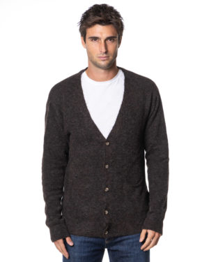 OFFICINA36 CARDIGAN OFNS131ALPACA MOR-1