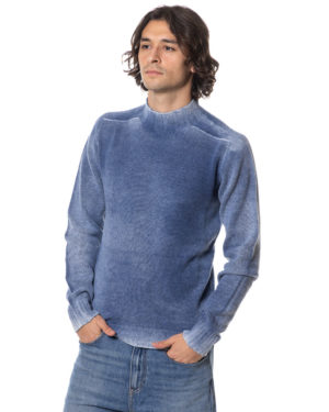 A-ROVESCIO LUPETTO REVERSIBILE RV210114 BLU-3